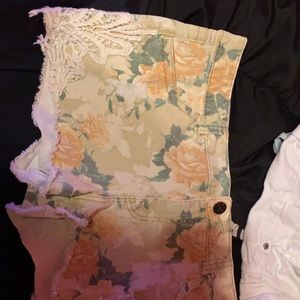 Flowered lacey shorts!